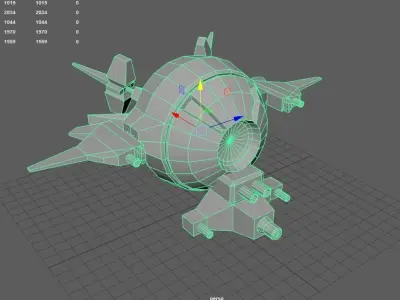 Sci-Fi Military Drone - PBR Low-poly 3D model purchase