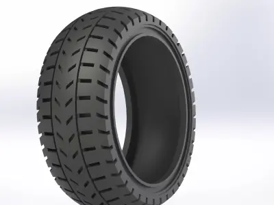 Generic Car Tire  Treaded Rubber Wheel 3D model