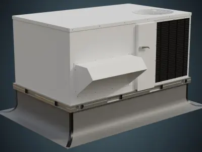 Rooftop AC Unit 6 Basic 3D model