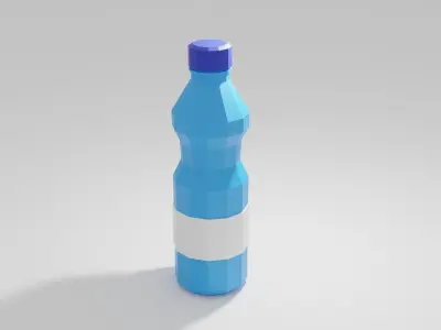 Low poly water bottles Free low-poly 3D model