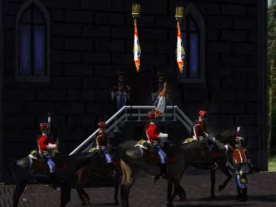 1st and 2nd French Hussars 3D model