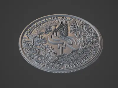 Liverpool Football Medallion 3D print model