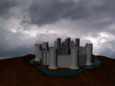 Castle Free low-poly 3D model