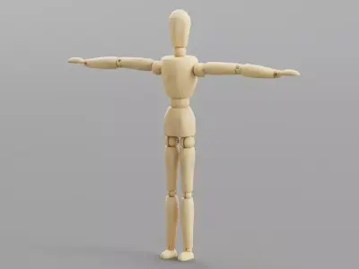 Rigged Mannequin Free 3D model