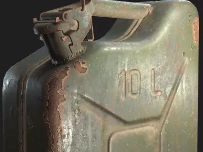  Old Jerrycan Low-poly 3D model