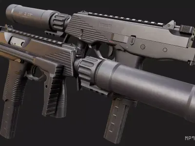 MP9  TP9 Low-poly 3D model