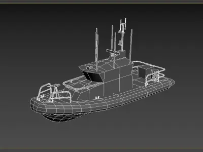 First Response Safe Boat Ship LOWEST Low-poly 3D model