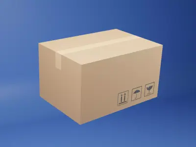 Low Poly Package Free low-poly 3D model