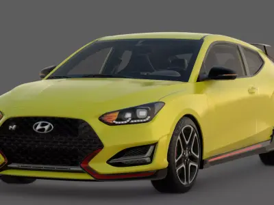 2022 Hyundai Veloster N 3D Model  Korean Hot Hatch Fury 3D model