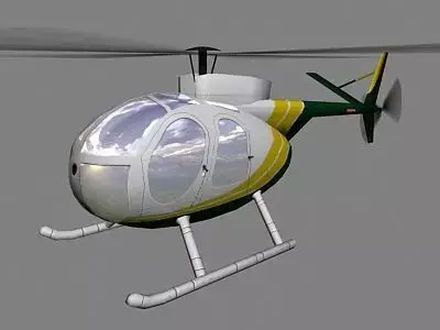 Hughes500 V2 Helicopter Low-poly 3D model