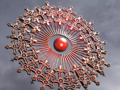 Golden Angel Vortex ring 1  3D model