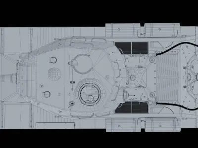 IS-2 Tank Base Mesh 3D model
