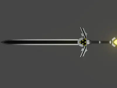 Fantasy sword Free low-poly 3D model shop