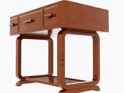 Antique Timber Drawer With Legging Carpentered Craft Malaysia 3D model