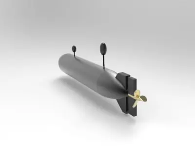 HSU-001 UUV 3D Print Model 3D print model