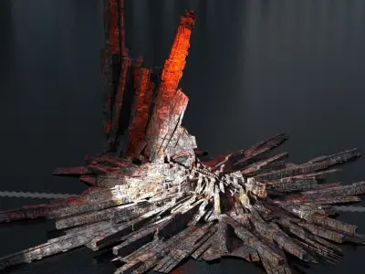 Crystal Magma Kit bash 3D model