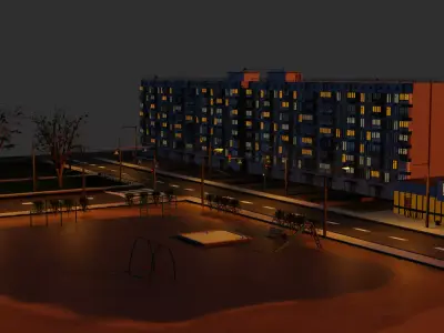 block of flat Free 3D model