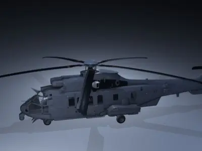 Eurocopter Model Low-poly 3D model