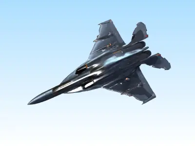Stealth Fighter Jet Breaking the Sound Barrier 3D model