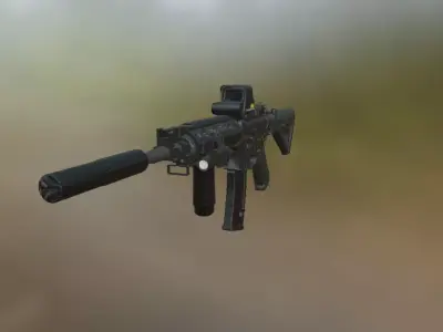 M4 Carbine 3D model 4