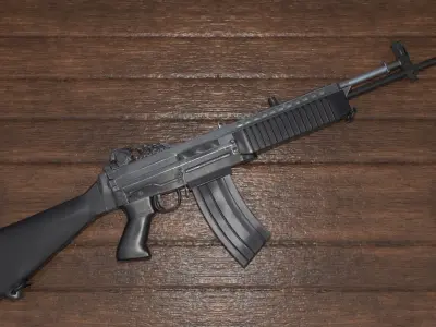 Stoner 63 ar Low-poly 3D model