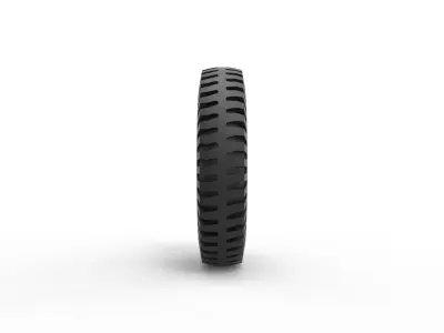 Military tire 7 Scale 1 to 10 3D print model
