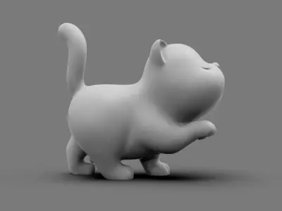 Cute cat 3D print model