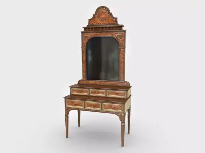 Dressing Table Low-poly 3D model