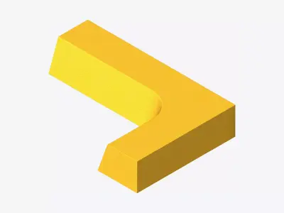 Seating - Contemporary - Three - Corner - Backrest - Right Low-poly 3D model