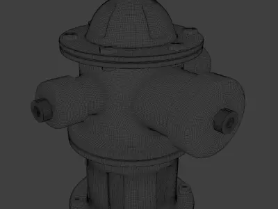 Old Rusty Fire Hydrant 3D model