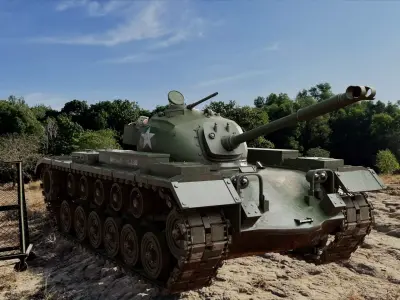 Tank M48 - 3d modeling  3D model