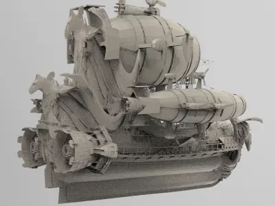Massive Zeppelin Juggernaut 4 3D model