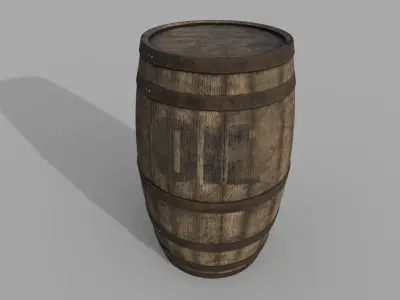   Wooden  Barrel 3D Model  3D model
