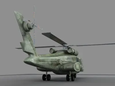 Helicopter military 3D model buy