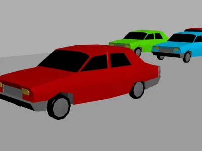 Low poly car pack Low-poly 3D model by bakarsinan10
