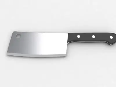 Cleaver kitchen knife 3D model