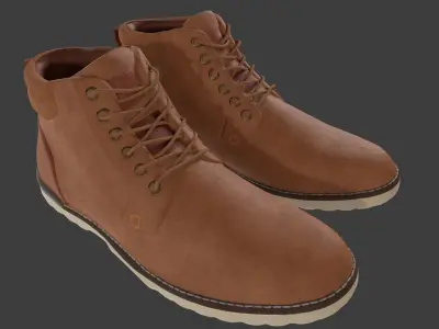 Leather Boots 3D model purchase