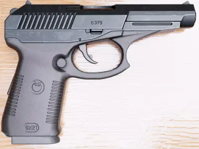 SR-1 Vektor pistol Low-poly 3D model