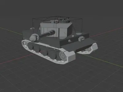 Tiger Tank Free low-poly 3D model