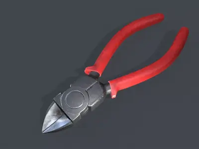 Diagonal Pliers Low-poly 3D model