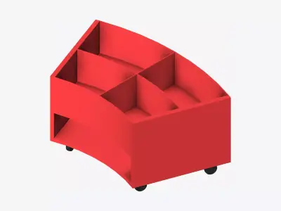 Book Box - Library - Integral - Curve Low-poly 3D model