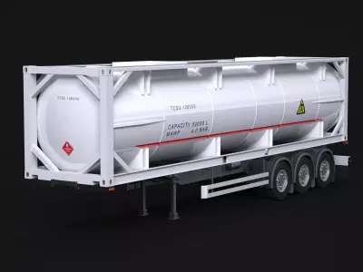 ISO Tanker Trailer 3D model