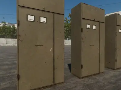 Power supply props collection Low-poly 3D model