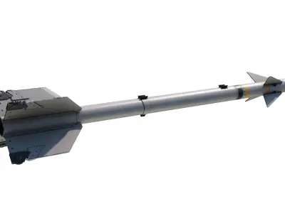 USAAF AIM-9 AIM9 Sidewinder Missile AIM9B 3D model