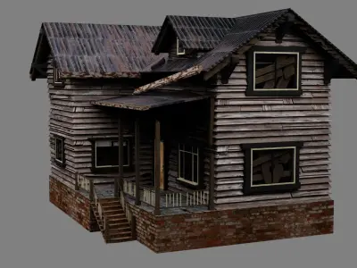 THE OLD HOUSE Free low-poly 3D model