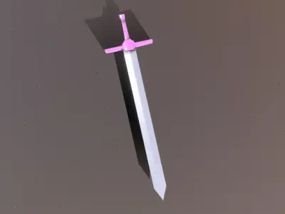 Amethyst Barbie Sword 3D model