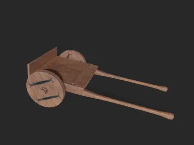 Old Cart Low-poly 3D model purchase
