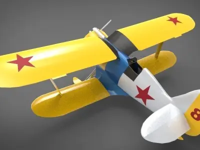 Polikarpov I-153 Aircraft 3D model purchase