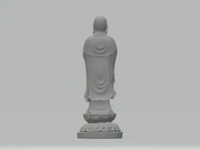 Ksitigarbha Bodhisattva Buddha Statue 3D print model 4