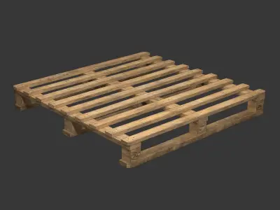 Wooden pallet Low-poly 3D model